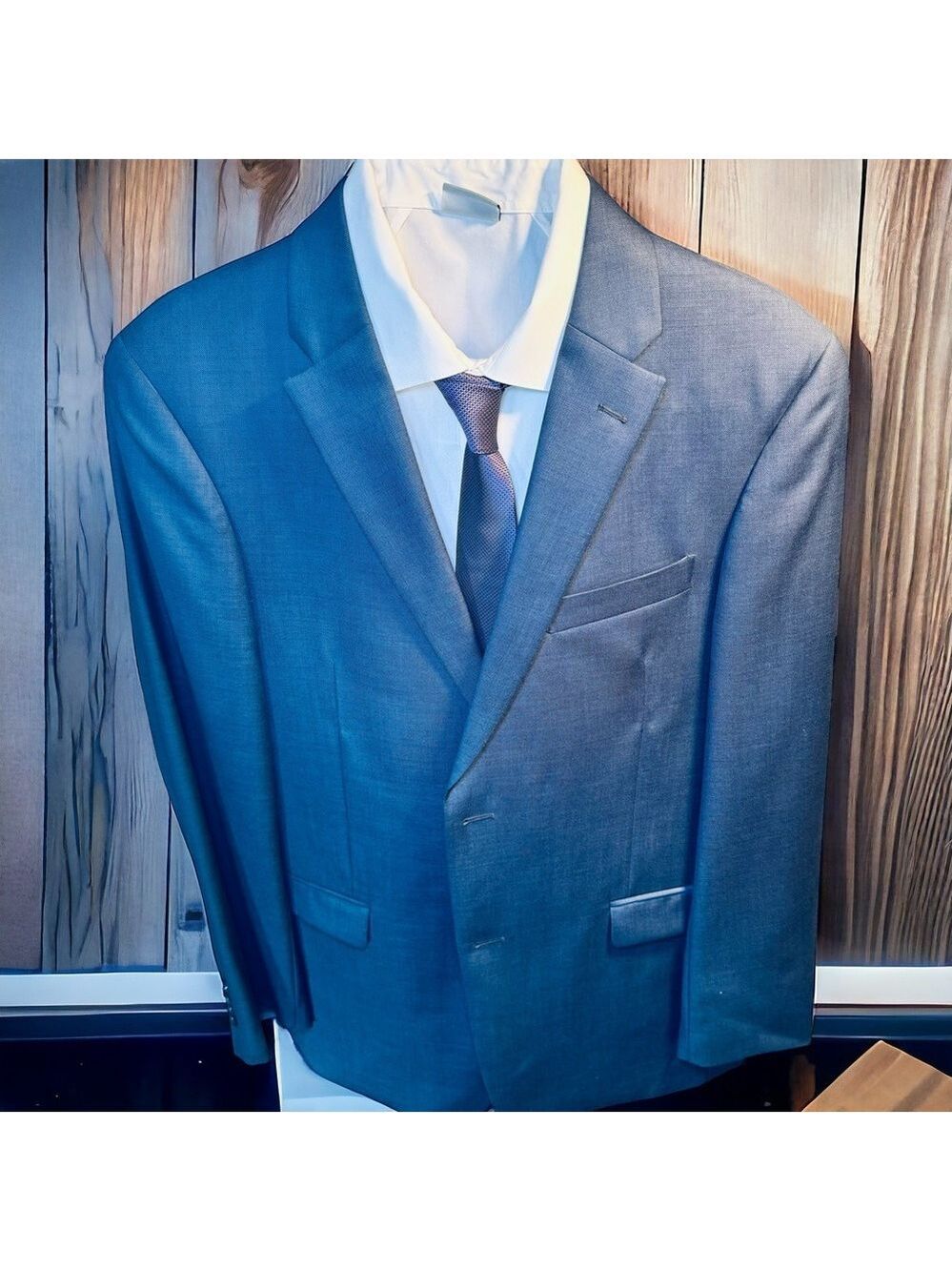 Tommy Hilfiger Men’s Navy Blue Suit SZ 40R - Picture 10 of 15